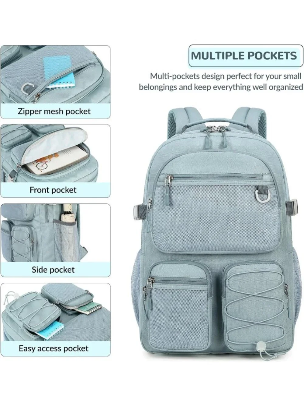 Water-Resistant Backpack for School & Travel, 15.6